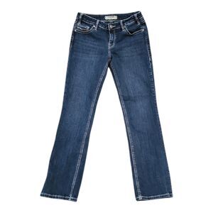 Rock & Roll Denim Cowgirl Jeans Woman's 28x32 Mid Rise Modest Boot Style# 6008